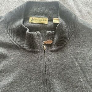 Donald Ross Charcoal Zip-Up Men's Shirt